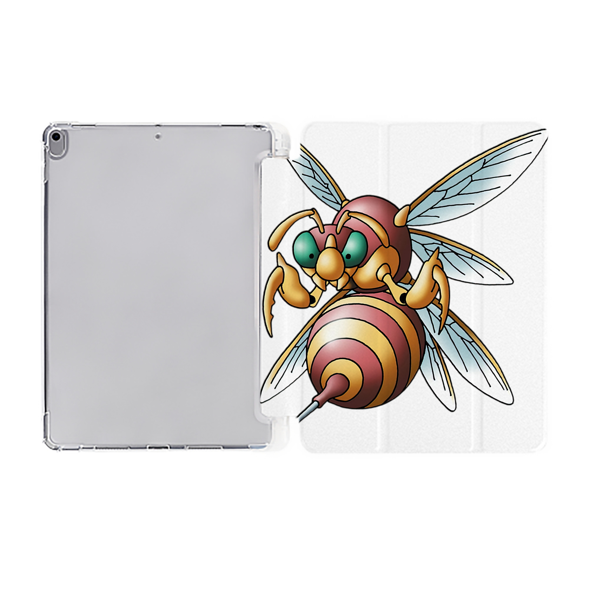 （画像用） ドラゴンクエスト Doragon Kuesuto Dragon Quest IPad ケース ペン収納付き 三つ折りスタンド PUレザー×シリコン 対応機種9.5/10.5/10.9インチ